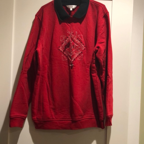 Northern Reflections long sleeve sweatshirt with embroidered cardinals Size M - Picture 1 of 7